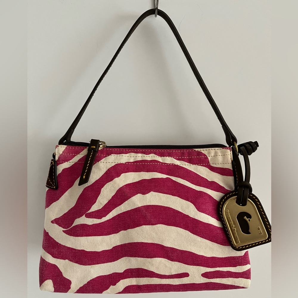 Dooney & Bourke Washed Cotton Canvas w/Leather Trim Small Handbag - sample